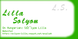 lilla solyom business card